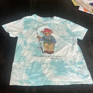 Ralph Lauren Blue and White Short Sleeve Tee